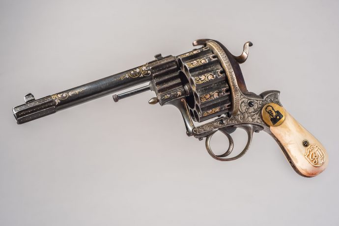 Revolver que perteneció a Pedro II. Emperador de Brasil