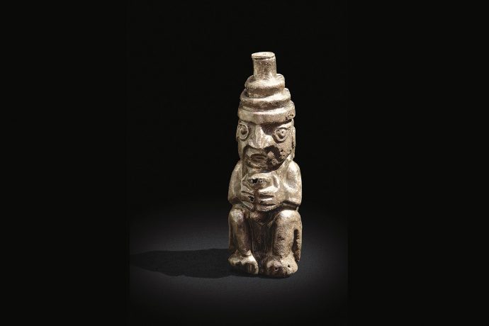 Figura antropomorfa de plata. Cultura Lambayeque.