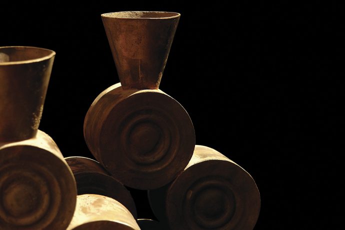 Botellas de plata. Cultura Chimú-Inca.